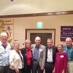 In February, Auggies gathered in Arizona at La Casa De Cristo Church with the Centennial Singers. Augsburg President Paul Pribbenow, Neal '57 and Judy '61 Snider, Arne '49 and Jean '52 Markland, and Paul '63 and Linda Stromberg.